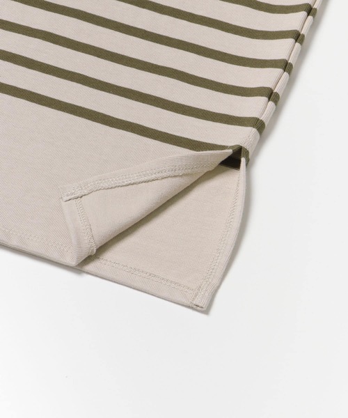 SENSE OF PLACE by URBAN RESEARCH（センスオブプレイスバイアーバンリサーチ）の「パネルボーダーバスクTシャツ（Tシャツ/カットソー・レディース・ブラック系その他/ホワイト系その他/ベージュ系その他・ONE）」の8枚目の写真
