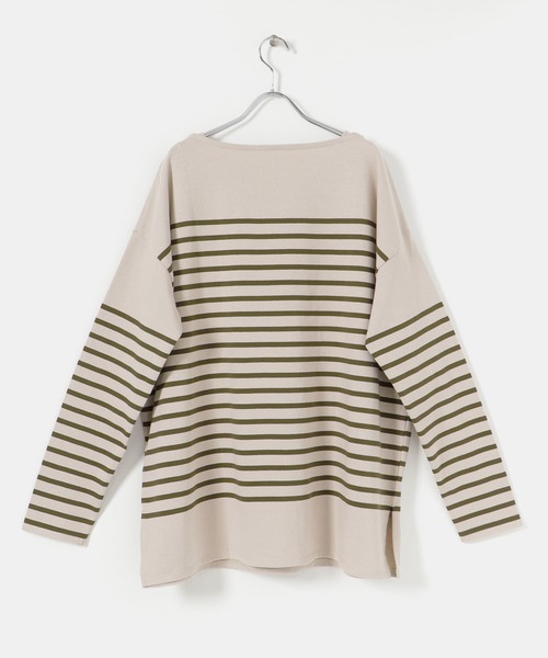 SENSE OF PLACE by URBAN RESEARCH（センスオブプレイスバイアーバンリサーチ）の「パネルボーダーバスクTシャツ（Tシャツ/カットソー・レディース・ブラック系その他/ホワイト系その他/ベージュ系その他・ONE）」の13枚目の写真