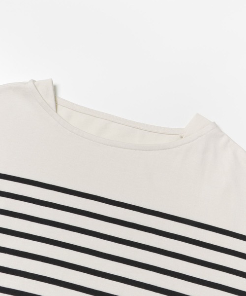 SENSE OF PLACE by URBAN RESEARCH（センスオブプレイスバイアーバンリサーチ）の「パネルボーダーバスクTシャツ（Tシャツ/カットソー・レディース・ブラック系その他/ホワイト系その他/ベージュ系その他・ONE）」の18枚目の写真