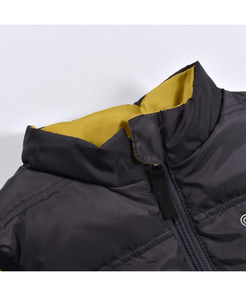 BeBe(ベベ)の「BeBe/リバーシブルロゴプリントハイネックダウンベスト(90~150cm)(ベスト・キッズ・グレー/ネイビー・90/150/140/130/120/110/100)」の3枚目の写真