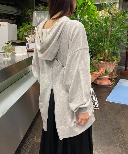 AS KNOW AS PINKY（アズノゥアズピンキー）の「BIGカレッジロゴフーディ（パーカー・レディース・チャコールグレー/オートミール/グリーン/オレンジ・FREE）」の21枚目の写真