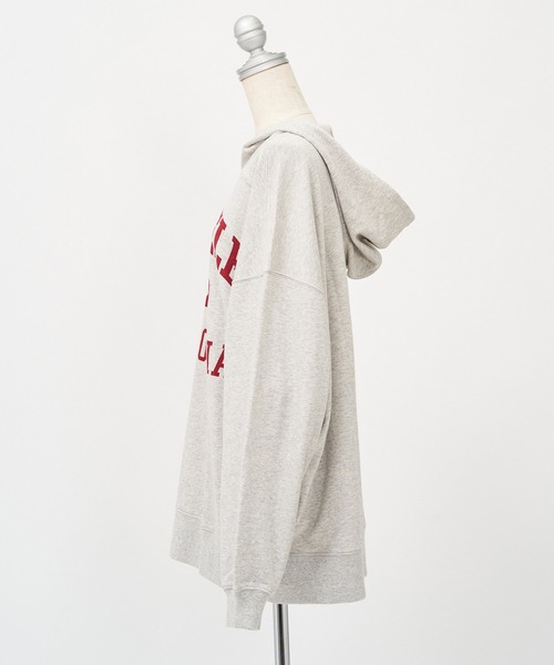 AS KNOW AS PINKY（アズノゥアズピンキー）の「BIGカレッジロゴフーディ（パーカー・レディース・チャコールグレー/オートミール/グリーン/オレンジ・FREE）」の7枚目の写真