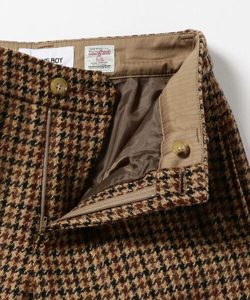 BEAMS BOY（ビームスボーイ）の「BEAMS BOY / ハリスツイード テーパードパンツ（スラックス・レディース・ブラウン/ライトブラウン・1/0）」の14枚目の写真