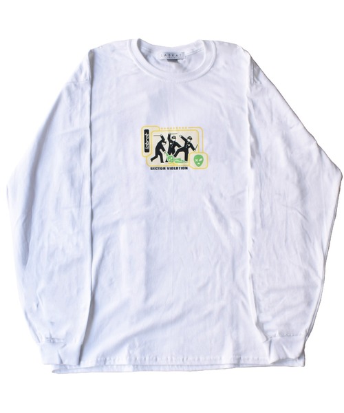 LABRAT（ラブラット）の「Sector violation L/S Tee（Tシャツ/カットソー・メンズ・ホワイト/チャコールグレー/パープル/オレンジ・LARGE/X-LARGE）」の2枚目の写真