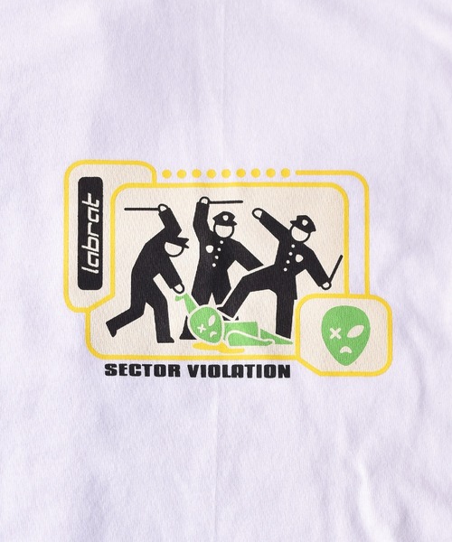 LABRAT（ラブラット）の「Sector violation L/S Tee（Tシャツ/カットソー・メンズ・ホワイト/チャコールグレー/パープル/オレンジ・LARGE/X-LARGE）」の10枚目の写真