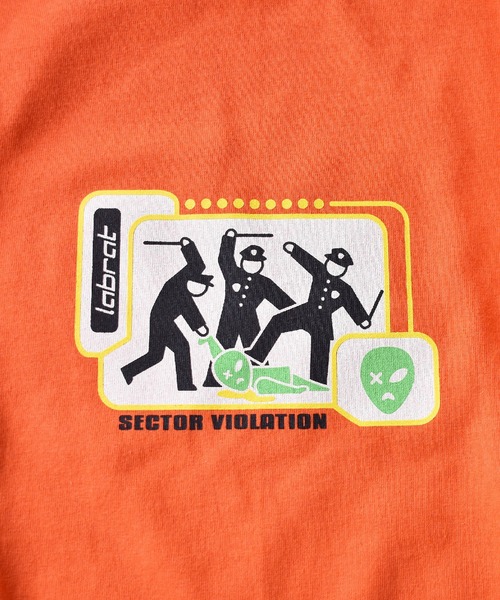 LABRAT（ラブラット）の「Sector violation L/S Tee（Tシャツ/カットソー・メンズ・ホワイト/チャコールグレー/パープル/オレンジ・LARGE/X-LARGE）」の5枚目の写真