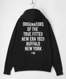 NEW ERA | 【NEW　ERA/ニューエラ】TYPOGRAPHY ロゴ バックプリント 長袖プルオーバーフーディ/ブラック(パーカー)