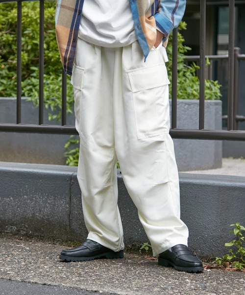 CIAOPANIC（チャオパニック）の「【WEB限定】ワイドシルエット ジョガーカーゴパンツ（カーゴパンツ・メンズ・ホワイト/ブラック/カーキ・FREE）」の8枚目の写真