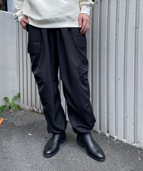 CIAOPANIC（チャオパニック）の「【WEB限定】ワイドシルエット ジョガーカーゴパンツ（カーゴパンツ・メンズ・ホワイト/ブラック/カーキ・FREE）」の19枚目の写真