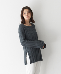 qualite | ランダムストライプニットプルオーバー(ニット/セーター)