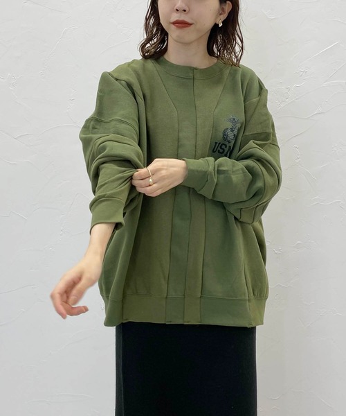 CAPRICIEUX LE'MAGE（カプリシューレマージュ）の「【DISMACENT/ディスマセント】リメイクスエット（パーカー・レディース・カーキ・FREE）」の8枚目の写真