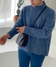 もちもちハイネックニットプルオーバー