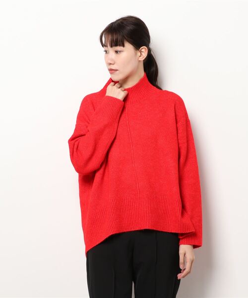 Doux archives（ドゥアルシーヴ）の「もちもちハイネックニットプルオーバー（ニット/セーター・レディース・グレー/レッド/ブルー/ピンク/ブラック・MEDIUM）」の14枚目の写真