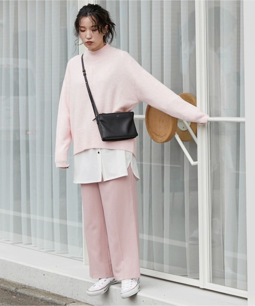 Doux archives（ドゥアルシーヴ）の「もちもちハイネックニットプルオーバー（ニット/セーター・レディース・グレー/レッド/ブルー/ピンク/ブラック・MEDIUM）」の11枚目の写真