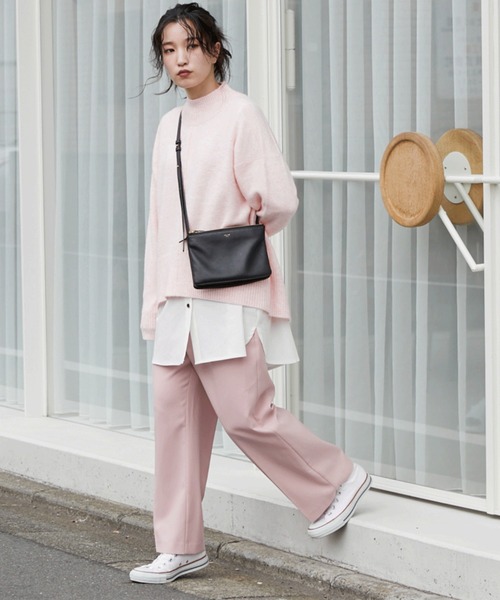 Doux archives（ドゥアルシーヴ）の「もちもちハイネックニットプルオーバー（ニット/セーター・レディース・グレー/レッド/ブルー/ピンク/ブラック・MEDIUM）」の10枚目の写真