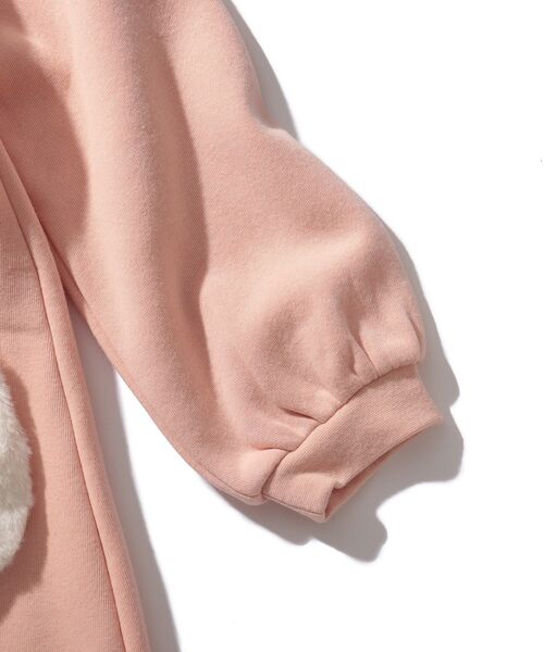 SHOO・LA・RUE（シューラルー）の「◆【90-140cm/速乾】CVC裏起毛ファーポケットワンピ（ワンピース・キッズ・ライトパープル/ベビーピンク・11/10/12/13/14/09）」の6枚目の写真