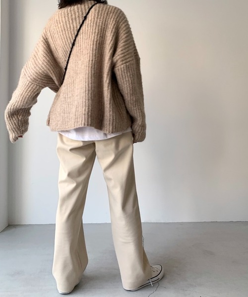 CANAL JEAN - キャナルジーン via j ヴィアジェイ MIXあぜ ハイネック ニット CANAL JEAN（キャナルジーン）の「via j(ヴィアジェイ) MIXあぜ
