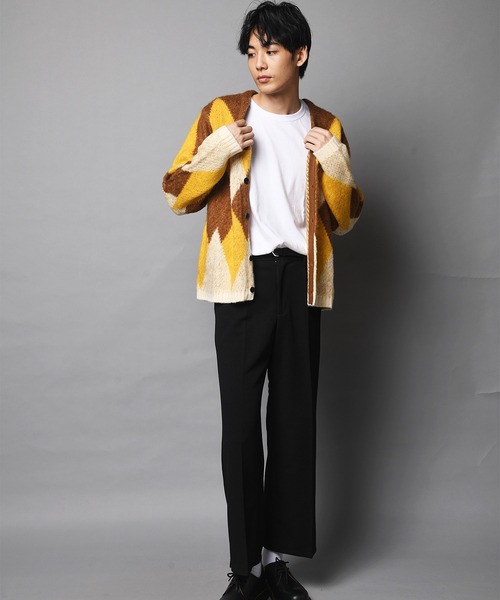 JACKROSE（ジャックローズ）の「JE-MOHAIR TOUCH JQ CARDIGAN/モヘアタッチ ジャガード カーデ（カーディガン/ボレロ・メンズ・ブラック/パープル/キャメル・M/L）」の21枚目の写真