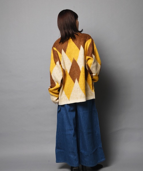 JACKROSE（ジャックローズ）の「JE-MOHAIR TOUCH JQ CARDIGAN/モヘアタッチ ジャガード カーデ（カーディガン/ボレロ・メンズ・ブラック/パープル/キャメル・M/L）」の17枚目の写真