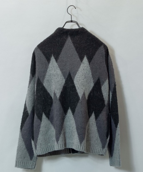 JACKROSE（ジャックローズ）の「JE-MOHAIR TOUCH JQ CARDIGAN/モヘアタッチ ジャガード カーデ（カーディガン/ボレロ・メンズ・ブラック/パープル/キャメル・M/L）」の8枚目の写真