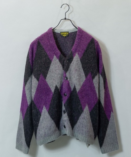 JACKROSE（ジャックローズ）の「JE-MOHAIR TOUCH JQ CARDIGAN/モヘアタッチ ジャガード カーデ（カーディガン/ボレロ・メンズ・ブラック/パープル/キャメル・M/L）」の9枚目の写真