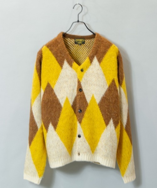 JACKROSE（ジャックローズ）の「JE-MOHAIR TOUCH JQ CARDIGAN/モヘアタッチ ジャガード カーデ（カーディガン/ボレロ・メンズ・ブラック/パープル/キャメル・M/L）」の11枚目の写真