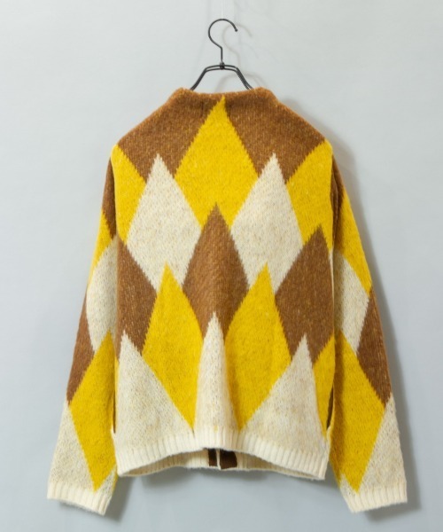 JACKROSE（ジャックローズ）の「JE-MOHAIR TOUCH JQ CARDIGAN/モヘアタッチ ジャガード カーデ（カーディガン/ボレロ・メンズ・ブラック/パープル/キャメル・M/L）」の12枚目の写真