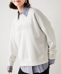 【ELCY】ロゴ入りクルーネックオーバーサイズスウェット