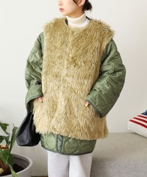 CURLY FLEECE BIGGEST VEST カーリーフリース フリースベスト シャギーベスト オーバーサイズ