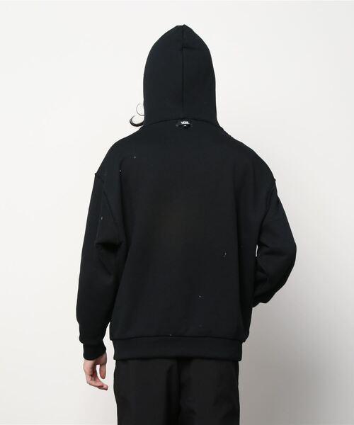 VANS(バンズ)の「【ムラサキスポーツ別注】VANS/バンズ カレッジロゴパーカー オーバーサイズ/リバーシブル 無地パーカー/裏毛 ロゴプリント/プルオーバーフーディ 122R1030323(パーカー・メンズ・ホワイト/ブラック/グレー・M/L/XL/XXL)」の8枚目の写真