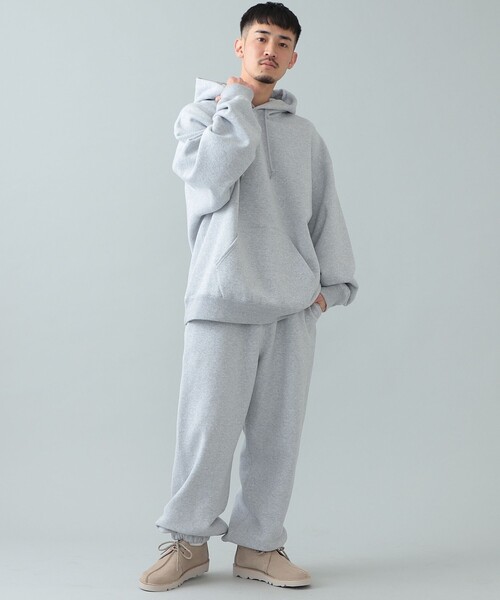 BEAMS スウェットパーカー パンツ セットアップ グレー BEAMS（ビームス）の「BEAMS / ワイド スウェット パーカ