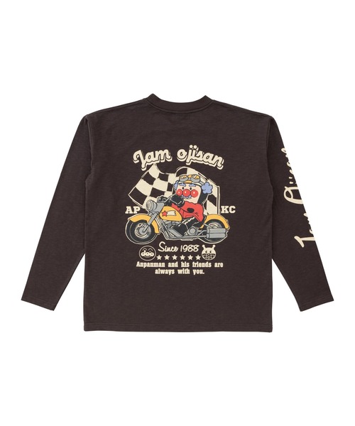ANPANMAN KIDS COLLECTION（アンパンマンキッズコレクション）の「ジャムおじさんバイク長袖Tシャツ大人（Tシャツ/カットソー・メンズ・カーキ/ブラック・LL/M/L/XXL）」の9枚目の写真