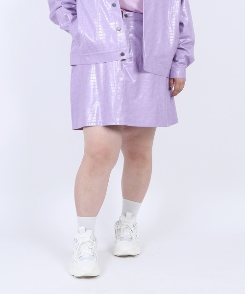 PUNYUS（プニュズ）の「フェィクレザーミニスカート（スカート・レディース・ブラック/ライトパープル・1/3/4/2）」の13枚目の写真