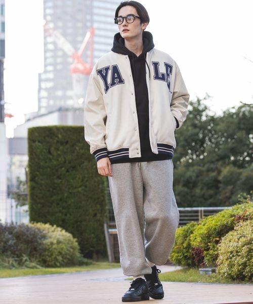 RAGEBLUE（レイジブルー）の「YALEコラボ/カレッジビッグスタジャン/260271（スタジャン・メンズ・パープル/オフホワイト・MEDIUM/LARGE）」の19枚目の写真