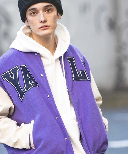 RAGEBLUE（レイジブルー）の「YALEコラボ/カレッジビッグスタジャン