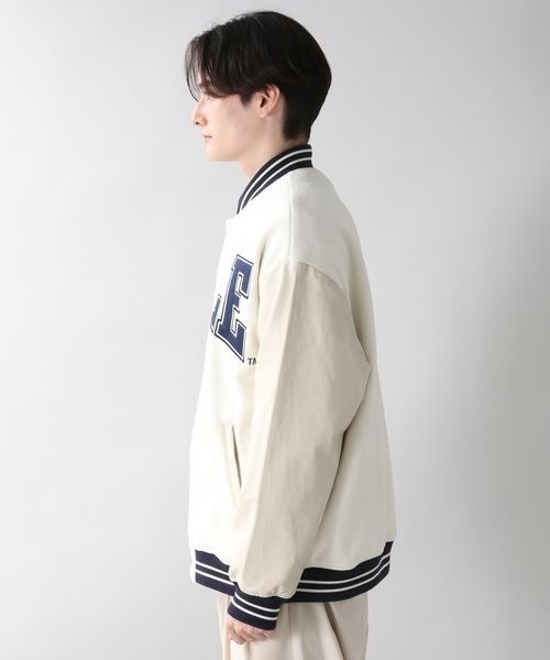 RAGEBLUE（レイジブルー）の「YALEコラボ/カレッジビッグスタジャン/260271（スタジャン・メンズ・パープル/オフホワイト・MEDIUM/LARGE）」の20枚目の写真