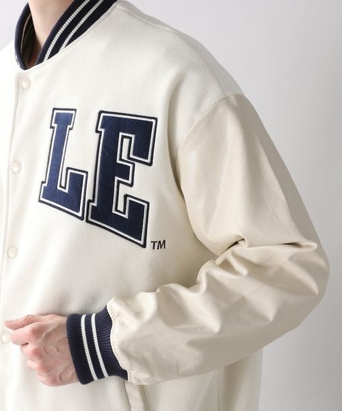 RAGEBLUE（レイジブルー）の「YALEコラボ/カレッジビッグスタジャン/260271（スタジャン・メンズ・パープル/オフホワイト・MEDIUM/LARGE）」の14枚目の写真