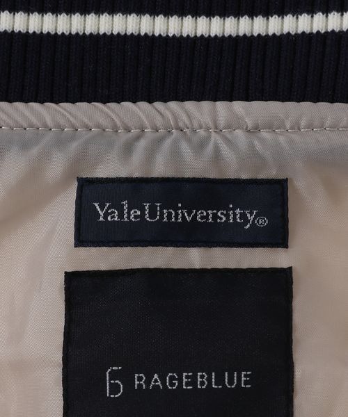 RAGEBLUE（レイジブルー）の「YALEコラボ/カレッジビッグスタジャン/260271（スタジャン・メンズ・パープル/オフホワイト・MEDIUM/LARGE）」の21枚目の写真