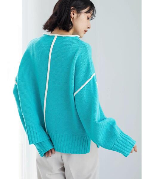 Petit fleur(プチフルール)の「・Petit Fleur ハイショクステッチニット*(ニット/セーター・レディース・オフホワイト/ピンク/グリーン/グリーン系その他3・FREE)」の8枚目の写真