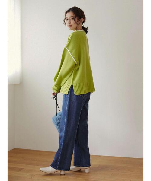 Petit fleur(プチフルール)の「・Petit Fleur ハイショクステッチニット*(ニット/セーター・レディース・オフホワイト/ピンク/グリーン/グリーン系その他3・FREE)」の11枚目の写真