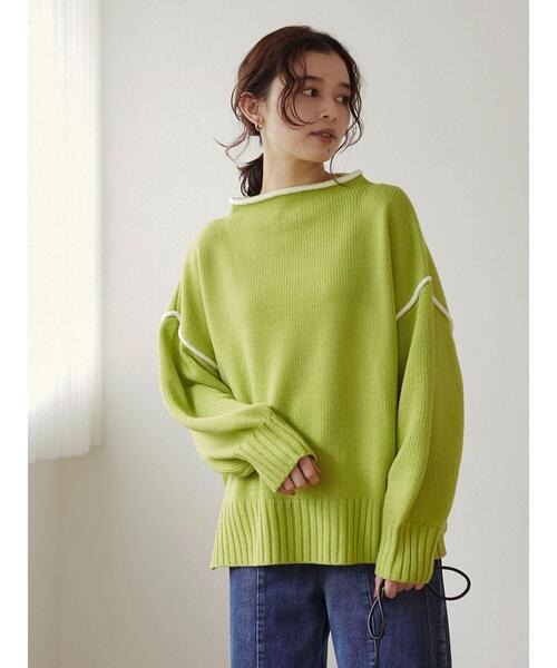 Petit fleur(プチフルール)の「・Petit Fleur ハイショクステッチニット*(ニット/セーター・レディース・オフホワイト/ピンク/グリーン/グリーン系その他3・FREE)」の12枚目の写真