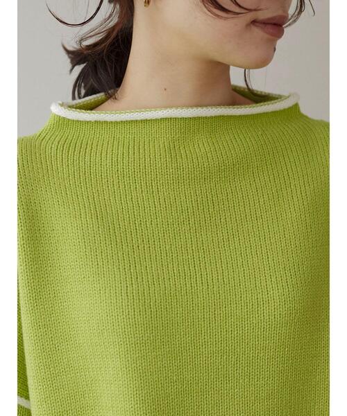 Petit fleur(プチフルール)の「・Petit Fleur ハイショクステッチニット*(ニット/セーター・レディース・オフホワイト/ピンク/グリーン/グリーン系その他3・FREE)」の14枚目の写真