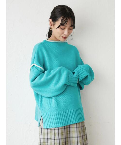 Petit fleur(プチフルール)の「・Petit Fleur ハイショクステッチニット*(ニット/セーター・レディース・オフホワイト/ピンク/グリーン/グリーン系その他3・FREE)」の18枚目の写真