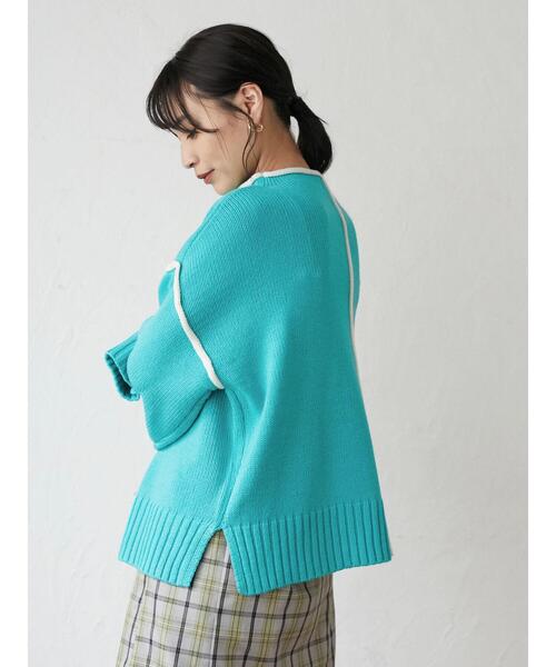 Petit fleur(プチフルール)の「・Petit Fleur ハイショクステッチニット*(ニット/セーター・レディース・オフホワイト/ピンク/グリーン/グリーン系その他3・FREE)」の19枚目の写真