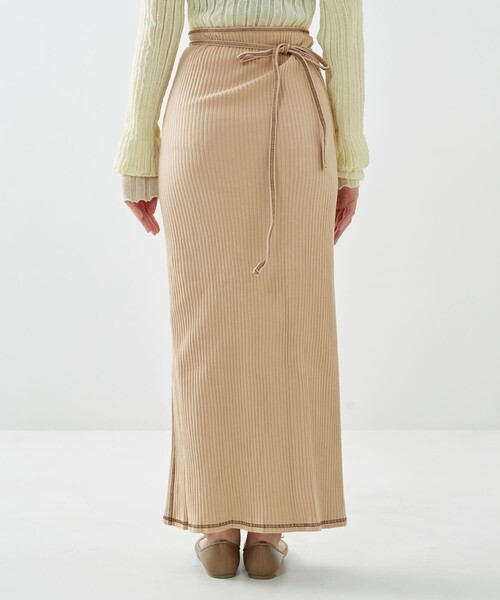 Baserange BRIG SKIRT ベージュ ロング巻きスカート BASERANGE ベースレンジ ロングスカート BRIG PUNICA SKIRT SKBP