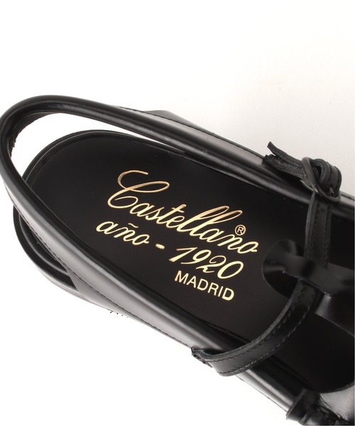 CASTELLANO】イントレチャートTストラップローファーサンダル