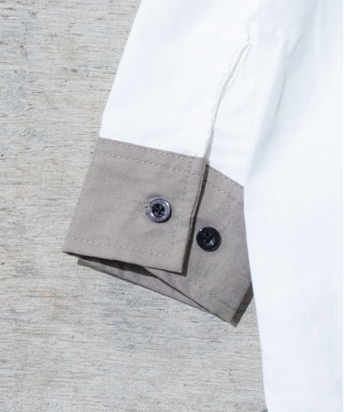 JOHN'S CLOSET(ジョンズクローゼット)の「【i】ポリピーチビックシルエットクレリックシャツ(シャツ/ブラウス・メンズ・ホワイト/ブラック/チャコールグレー/サックスブルー/グレイッシュベージュ・MEDIUM/LARGE/X-LARGE)」の9枚目の写真