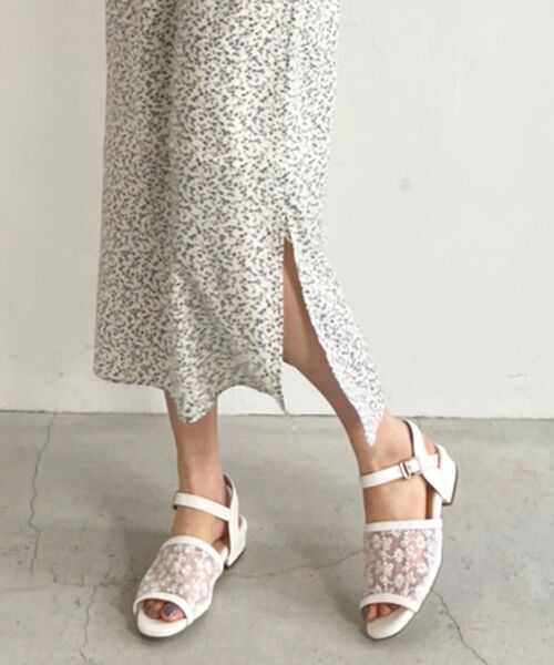 MAJESTIC LEGON（マジェスティックレゴン）の「スクエアシアーサンダル（サンダル・レディース・ブラック/アイボリー/ライトグレー・SMALL/LARGE/X-LARGE/MEDIUM）」の5枚目の写真