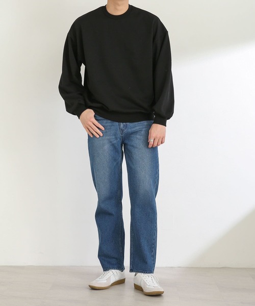 SENSE OF PLACE by URBAN RESEARCH（センスオブプレイスバイアーバンリサーチ）の「『ユニセックス』シルキータッチカラースウェットシャツ（スウェット・メンズ・ライトベージュ/ブラック/ライトグレー/グリーン・MEDIUM/LARGE/X-LARGE）」の12枚目の写真