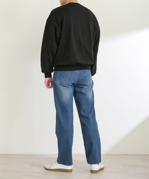 SENSE OF PLACE by URBAN RESEARCH（センスオブプレイスバイアーバンリサーチ）の「『ユニセックス』シルキータッチカラースウェットシャツ（スウェット・メンズ・ライトベージュ/ブラック/ライトグレー/グリーン・MEDIUM/LARGE/X-LARGE）」の14枚目の写真